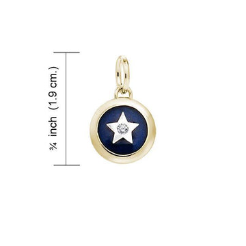 Spiritual Eye Silver with 14k Gold accent Charm MCM252 - Jewelry